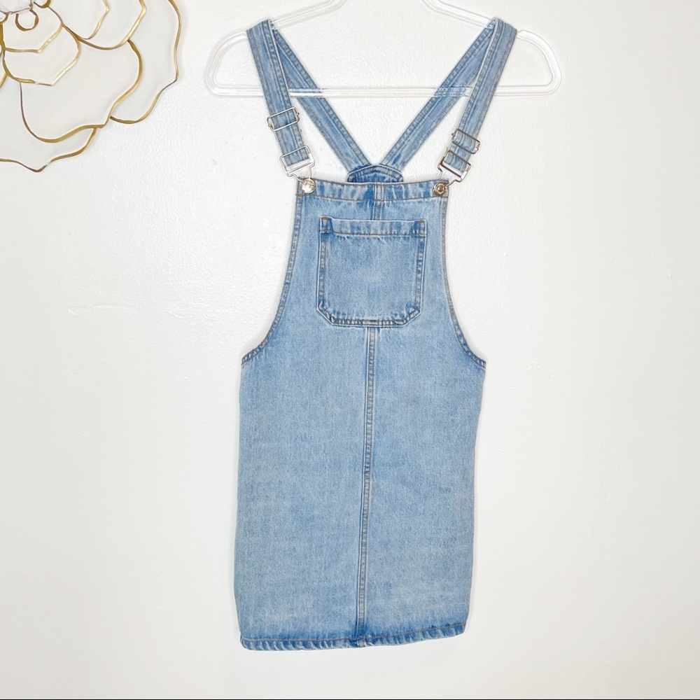 Forever 21 denim overall mini dress